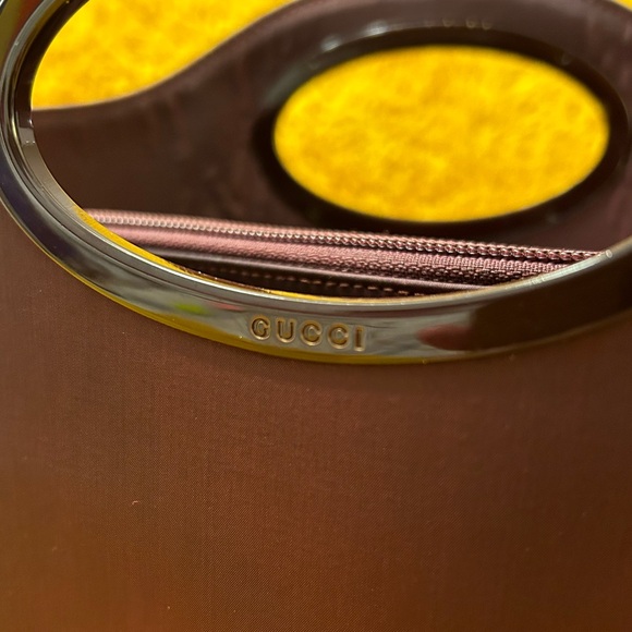 Gucci Bordeaux Nylon Bucket Tote - COA - Picture 2 of 13